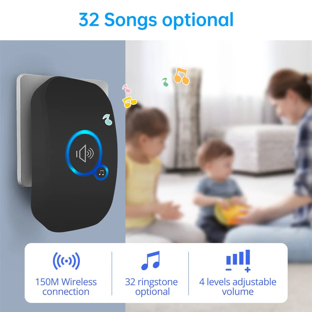 Timbre inteligente inalámbrico, impermeable. - - “Waterproof Wireless Smart Doorbell”