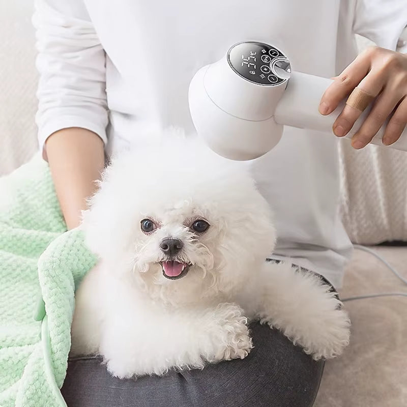 Secador de pelo inteligente 2 en 1 para mascota. - "2-in-1 Smart Pet Dryer – Dry & Groom with Ease"